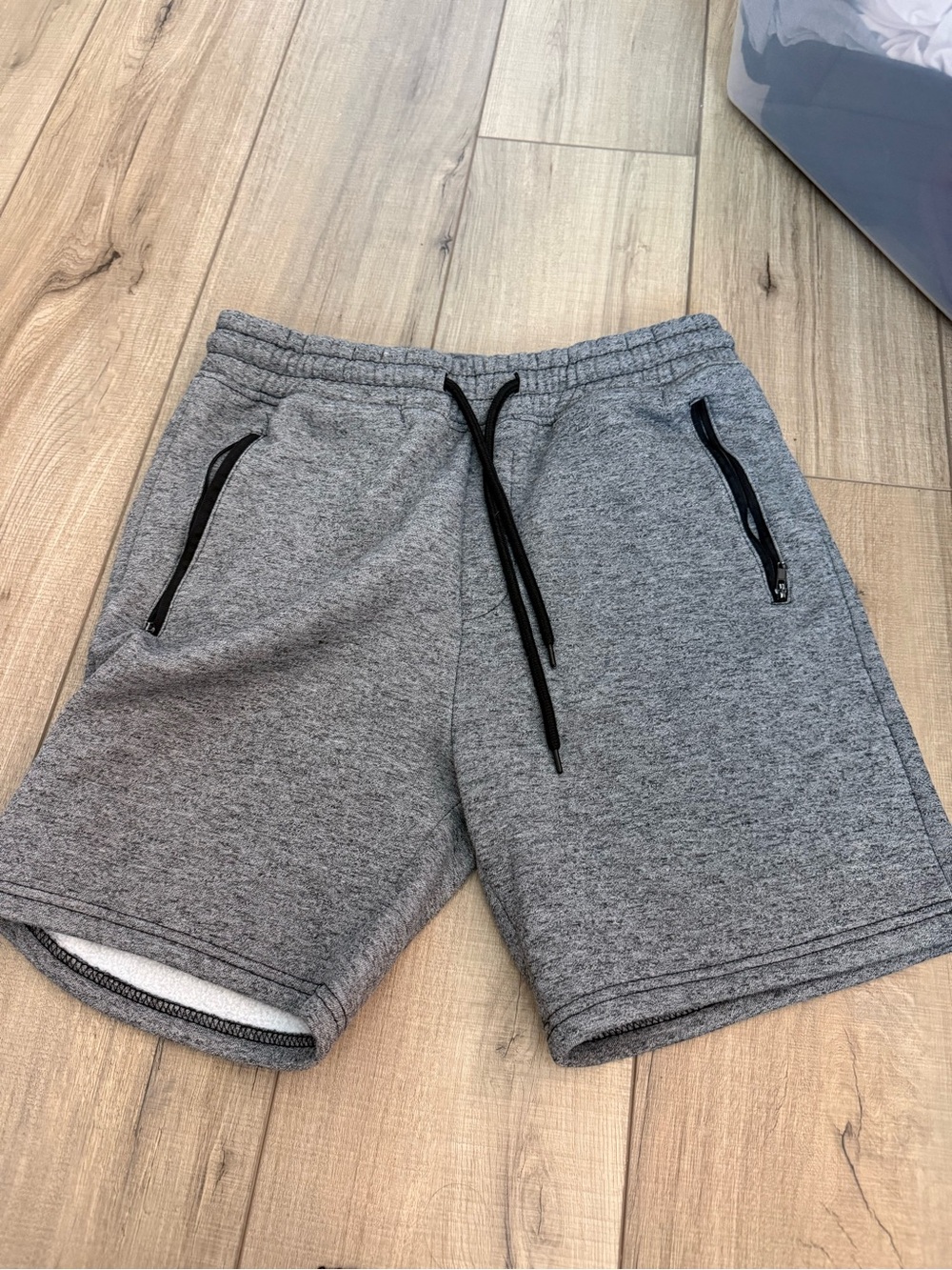 Men's Grey Fleece Drawstring Shorts